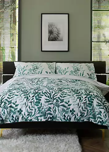 The Lyndon Company All Grown Up Leaf Scene 180 Thread Count Cotton Duvet Cover Set | Kaleidoscope