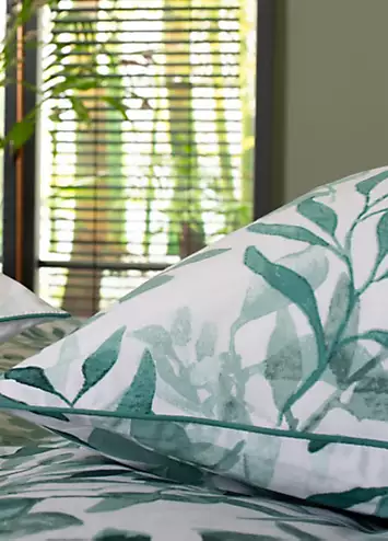 The Lyndon Company All Grown Up Leaf Scene 180 Thread Count Cotton Duvet Cover Set | Kaleidoscope