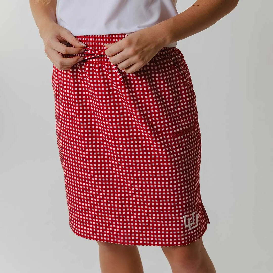 Utah Away Skirt, Red Gingham