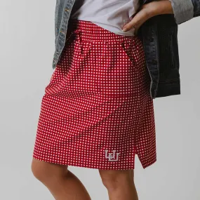 Utah Away Skirt, Red Gingham