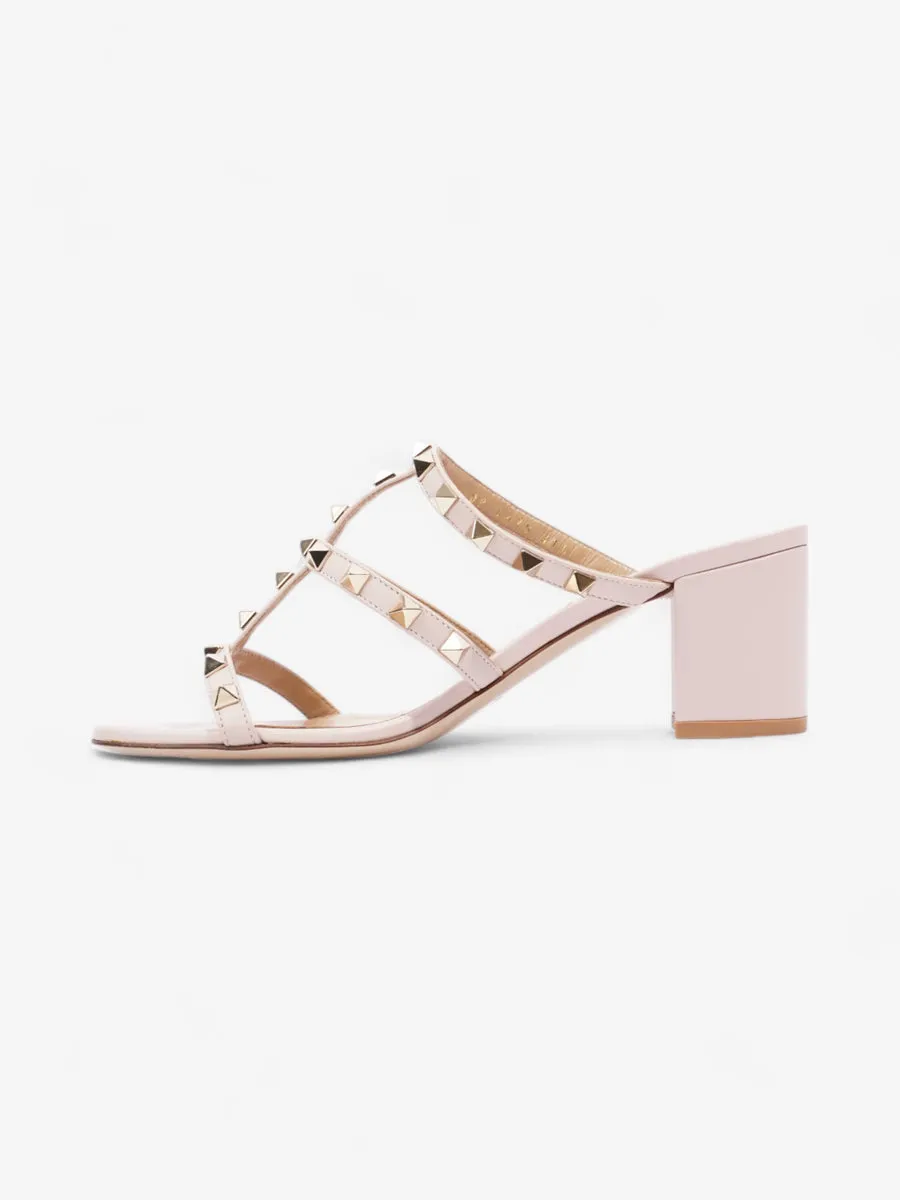 Valentino Rockstud Sandals 50 Pink / Gold Leather EU 37.5 UK 4.5