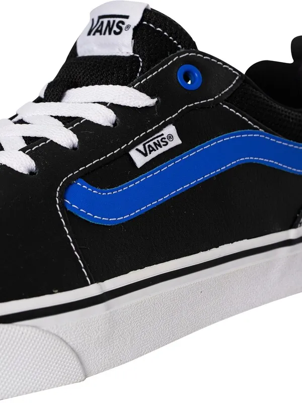 Vans Filmore Leather Trainers - Blue/White