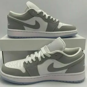 WMNS Nike Air Jordan 1 Low Wolf Grey 6-12 White Aluminum...