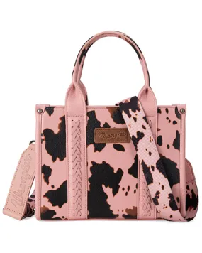 Wrangler Women's Cow Print Concealed Carry Crossbody Tote