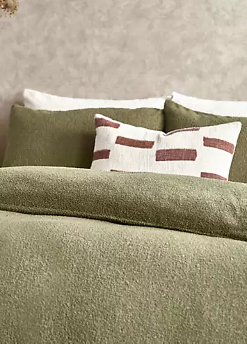 Yard Boucle Duvet Cover Set - Olive | Kaleidoscope