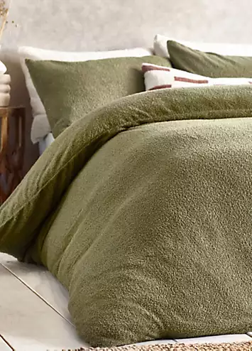 Yard Boucle Duvet Cover Set - Olive | Kaleidoscope